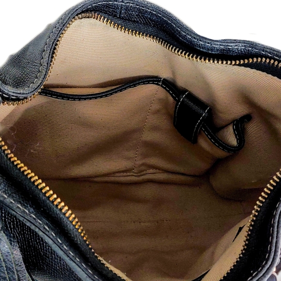 Talbots EUC Black Grain Leathr Shldr/Crossbody Bag - Picture 6 of 7